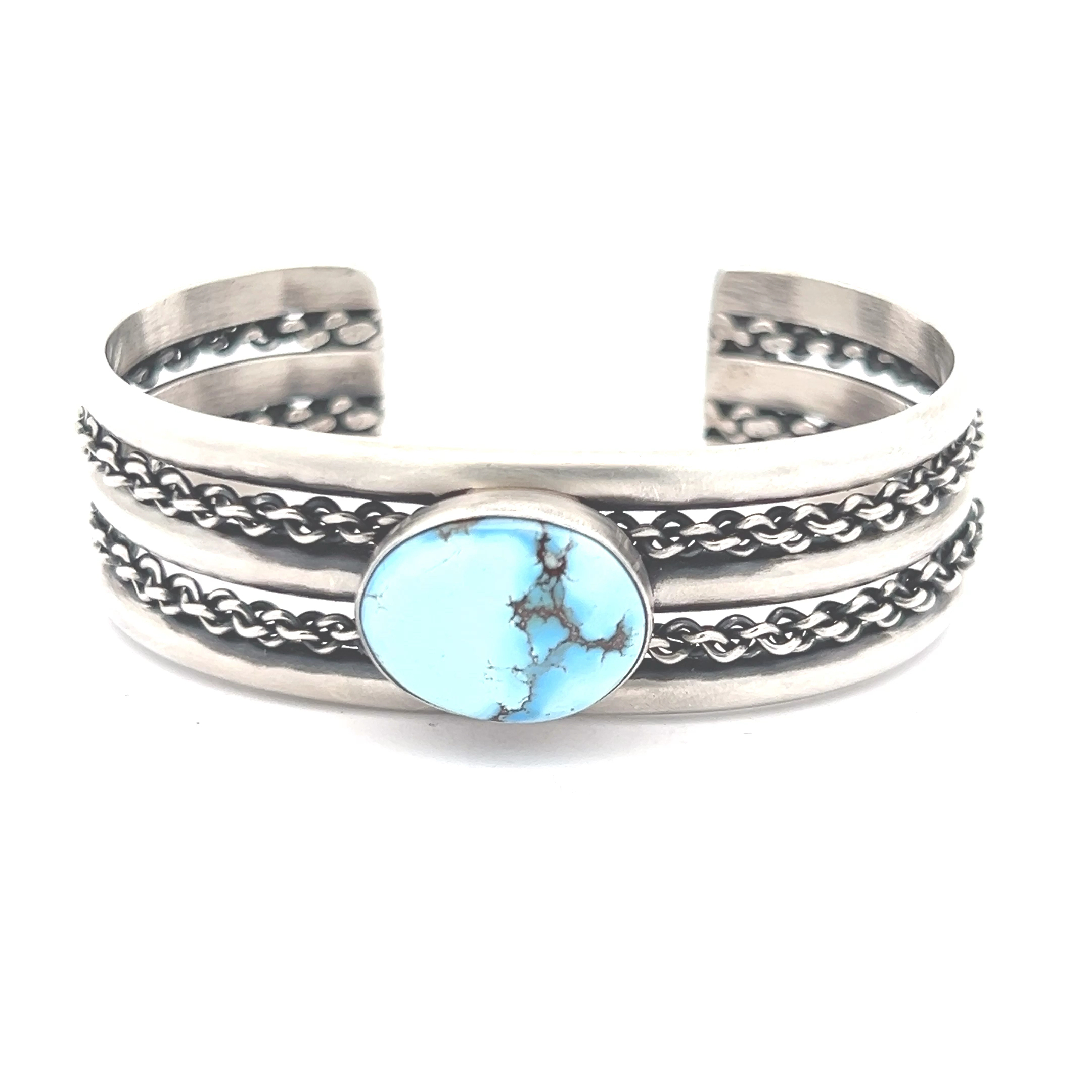 Breathtaking Signed Navajo Native American Turquoise Sterling Silver Bracelet Breathtaking Signed Navajo Native American Turquoise Sterling Silver Bracelet