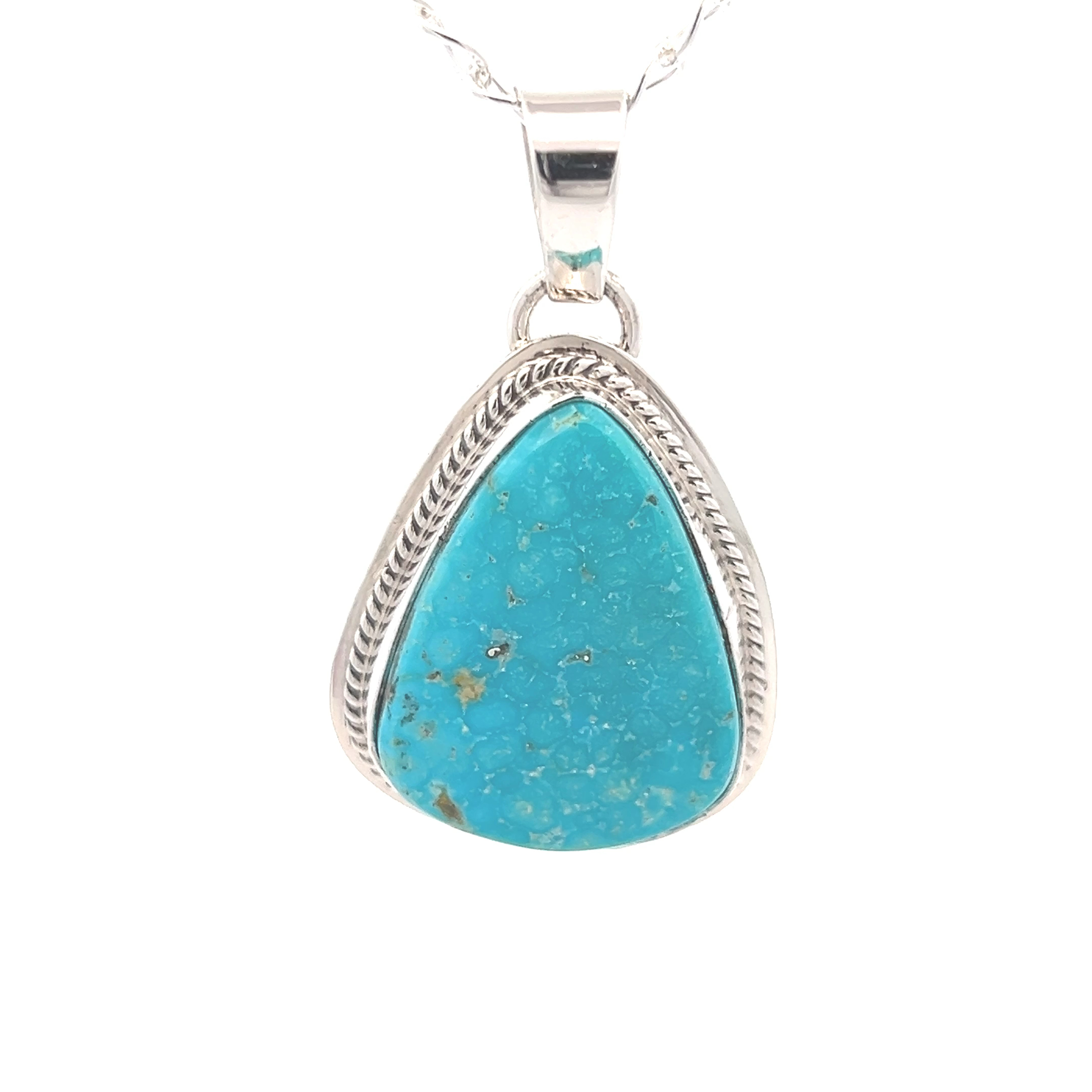Authentic Singer White Stone Turquoise Sterling Silver Necklace Authentic Singer White Stone Turquoise Sterling Silver Necklace