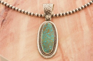 Turquoise & Sterling Silver Necklace Navajo 