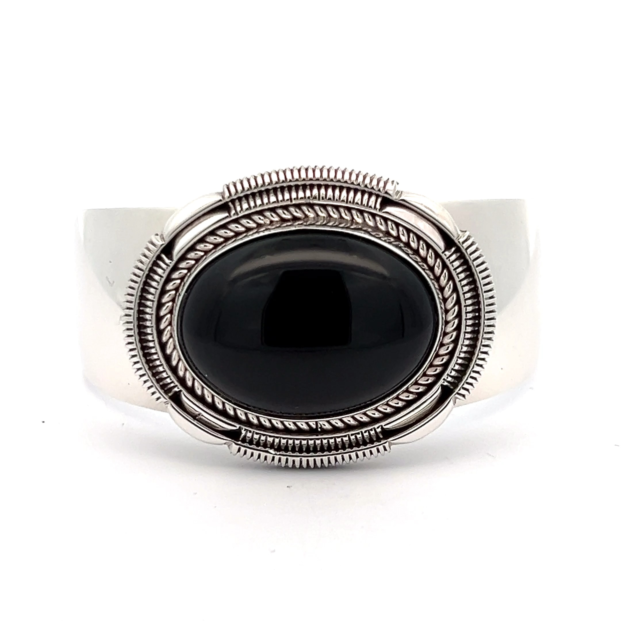 Yellowhorse Native American Navajo Signed Sterling Silver Heavy Solid Bracelet