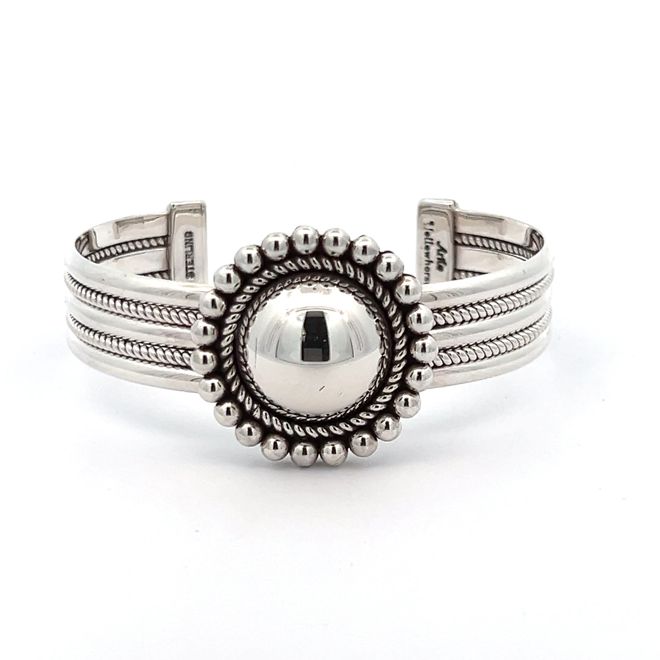 Kokplelli Love Curvilinear Native American Jewelry Silver Bracelet Kokplelli Love Curvilinear Native American Jewelry Silver Bracelet