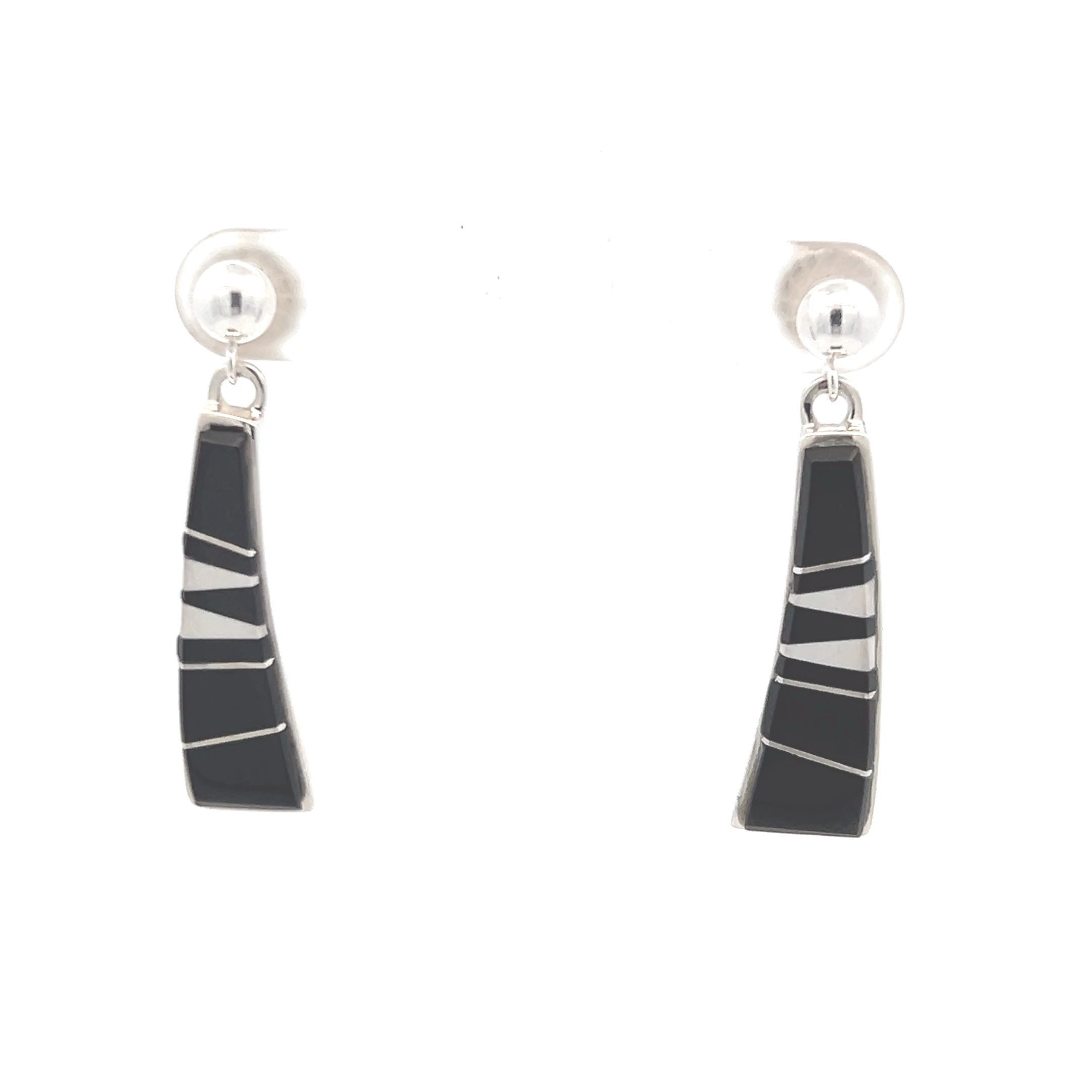 Sterling Silver Black Onyx Earrings Sun Star Design Sterling Silver Black Onyx Earrings Sun Star Design