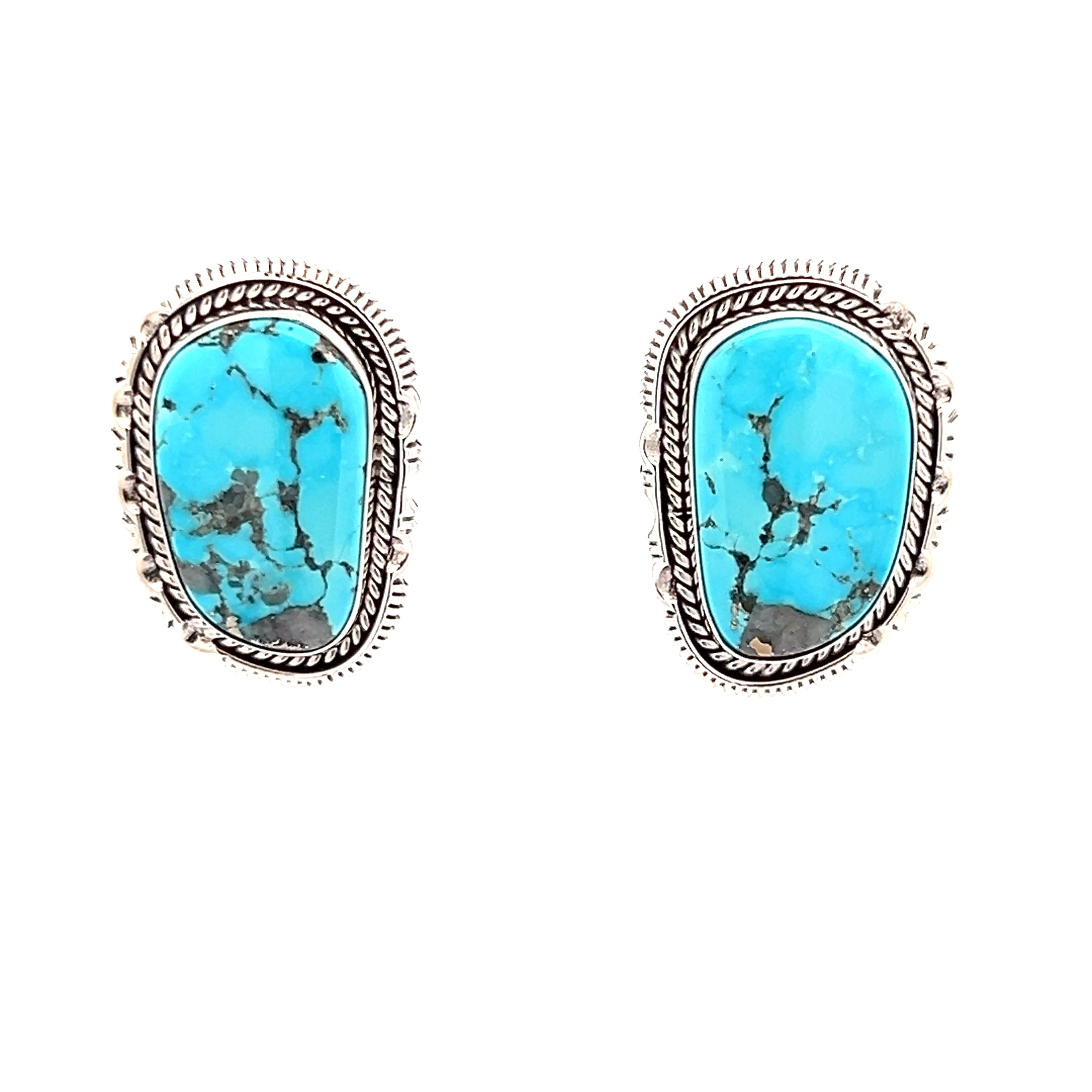 Signed Native American Rare Morenci Turquoise Sterling Silver Ring Signed Native American Rare Morenci Turquoise Sterling Silver Ring