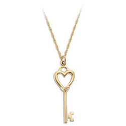 Landstrom's Black Hills Gold Key to My Heart Pendant. 10K Gold Key Pendant featuring Beautiful 12K Gold Leaves. Free 18" Gold Filled Chain with purchase of Pendant. Landstrom's - The Original Black Hills Gold, Since 1878.