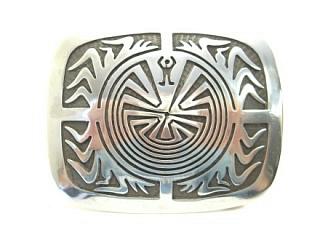 Authentic Native American Jewelry. Man in the Maze Design. Created by Navajo Artist Tommy Singer.