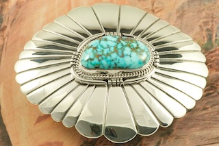 genuine turquoise belt buckle