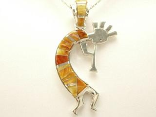 Genuine Spiny Oyster Shell inlaid in Sterling Silver.  Precision inlay on the bale and the pendant. Free 18