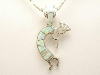 Fire & Ice Lab Opals inlaid between ribbons of Sterling Silver. Beautiful inlay on the bale and pendant. Free 18