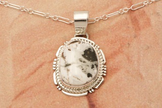 white buffalo turquoise pendant