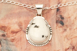 white buffalo turquoise pendant