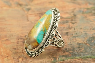 Boulder Turquoise Ring Treasures Of The Southwest Boulder Turquoise Ring