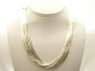 Liquid Silver Necklace Sterling Silver Cones and Clasp. Beautiful worn alone or add your favorite pendant.