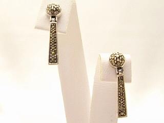 Nickel-free Sterling Silver, Marcasite Post Earrings. Treasures of the Southwest.com guarantees that our Sterling Silver Jewelry is 925 Sterling or above.