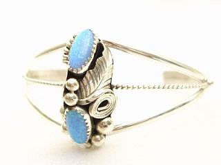 Lab Fire and Ice Opal Sterling Silver Bracelet. Navajo Made