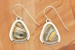 Mammoth Tooth Sterling Silver Earrings