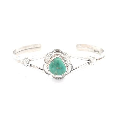 Genuine Sonoran Turquoise Sterling Silver Bracelet