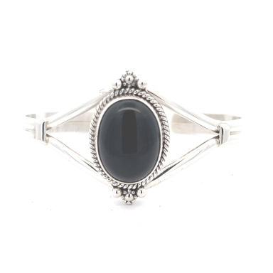 Navajo Jewelry Genuine Black Onyx Sterling Silver Bracelet