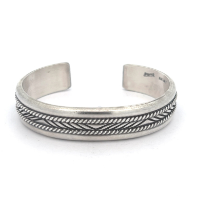Satin Finish Sterling Silver Navajo Bracelet