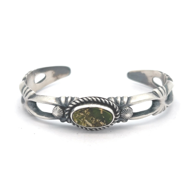 Genuine Royston Turquoise Sterling Silver Bracelet