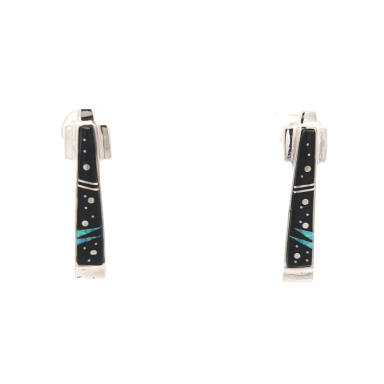 Calvin Begay Starry Night Sterling Silver Earrings