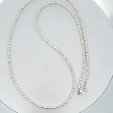 30" long, 4mm Sterling Silver Necklace