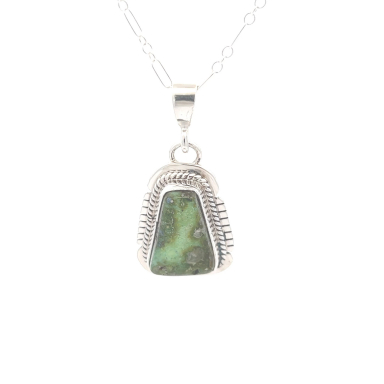 Genuine Sonoran Turquoise Sterling Silver Native American Pendant