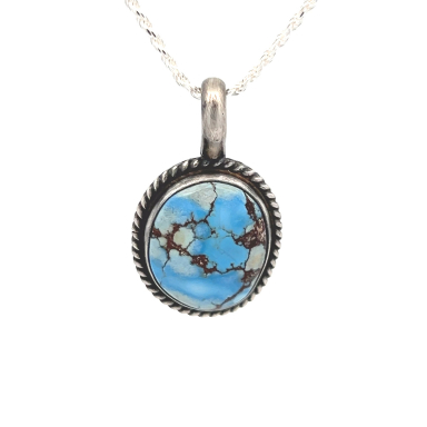 Genuine Golden Hill Turquoise Native American  Pendant