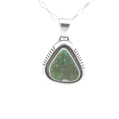 Native American Jewelry Sonoran Turquoise Shadow Box Pendant
