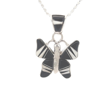 Calvin Begay Butterfly Sterling Silver Pendant