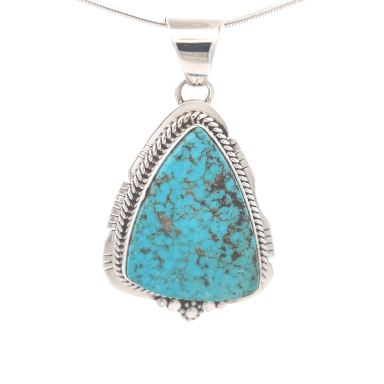 Genuine Kingman Turquoise Sterling Silver Pendant