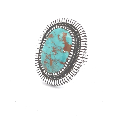 Genuine Royston Turquoise Sterling Silver Native American Ring