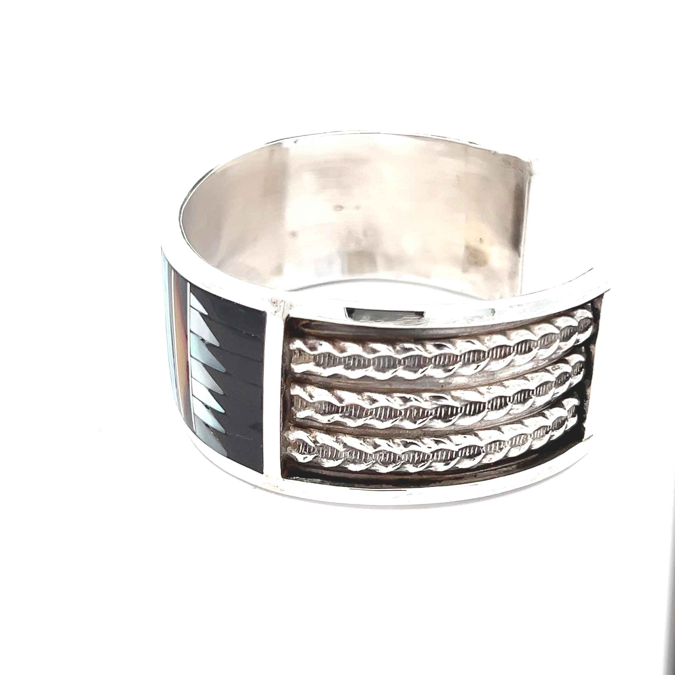 アクセサリー indian jewelry zuni bangle Zuni Indian Sterling Silver Turquoise Inlay Sunface Bracelet