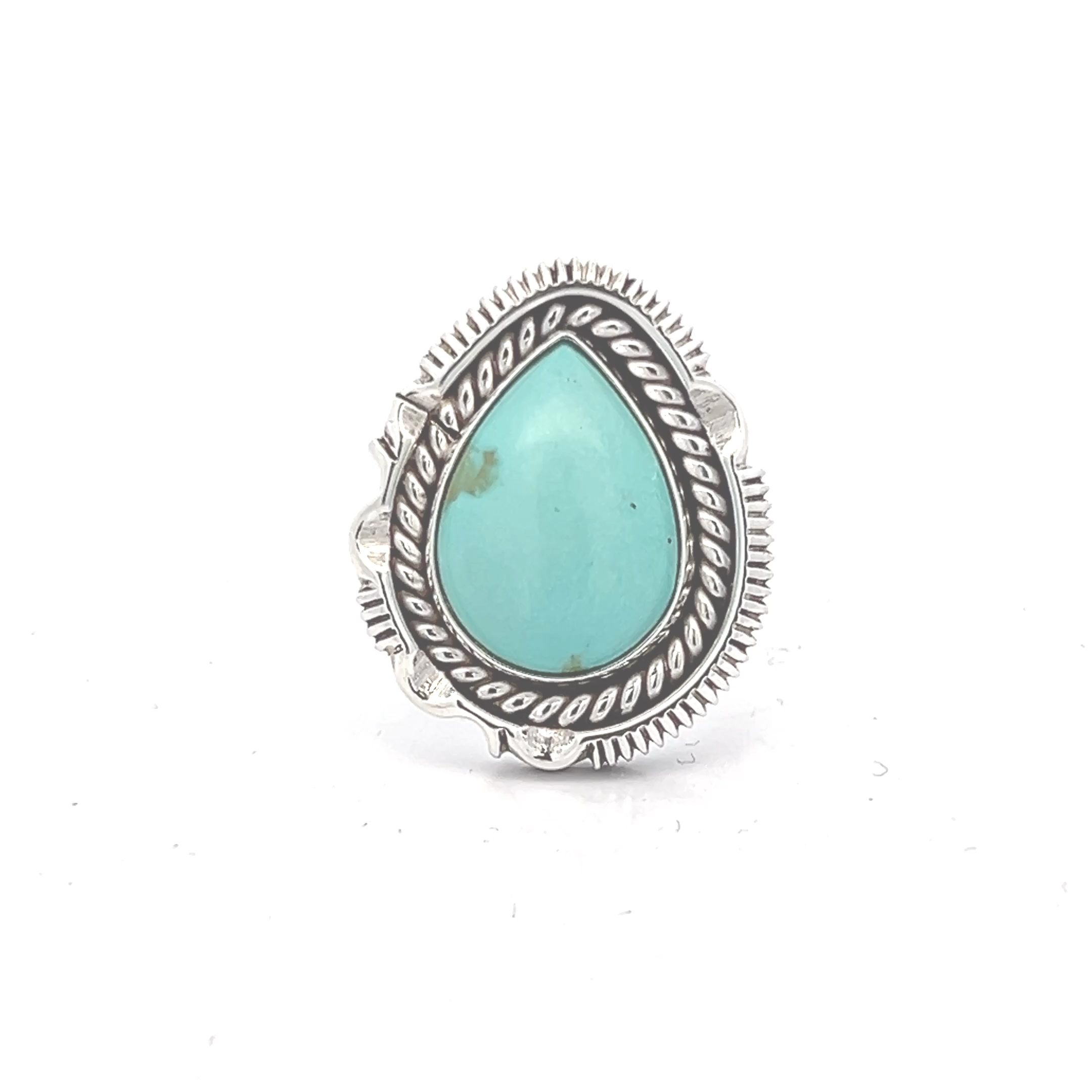 Yellowhorse Sterling Silver Artie Yellowhorse Ring Diamond-Shaped