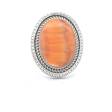 Artie Yellowhorse Genuine Spiny Oyster Shell Sterling Silver Native American  Ring