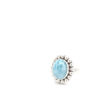 Artie Yellowhorse Jewelry Genuine Larimar Sterling Silver Native American Ring