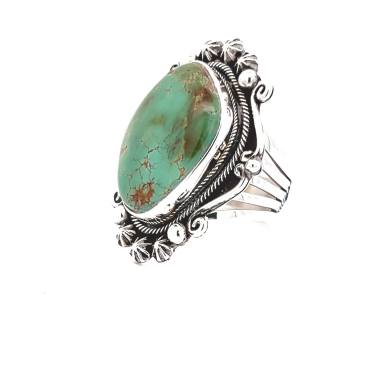 Navajo Jewelry Genuine Royston Turquoise Sterling Silver Ring