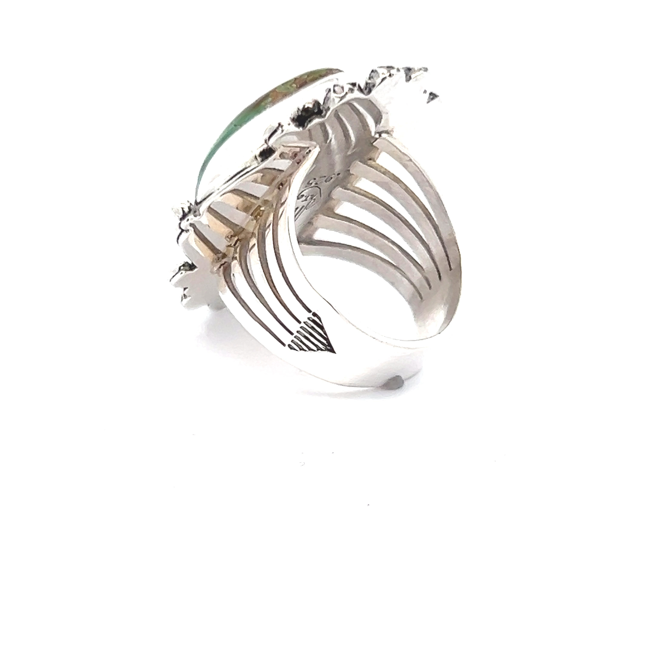 アクセサリー Silver + Royston Turquoise Ring Navajo Treasures of the Southwest: Navajo Jewelry Genuine Royston