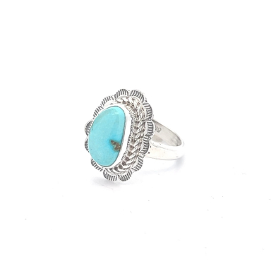 Genuine Sonoran Turquoise Native American Ring
