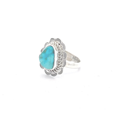 Native American Jewelry Genuine Sonoran Turquoise Ring