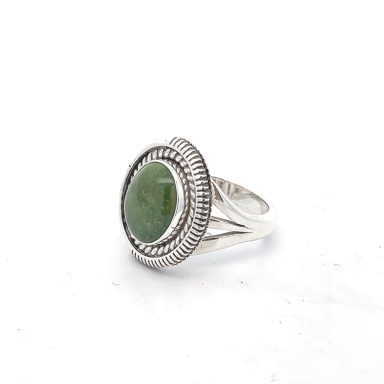 Artie Yellowhorse Genuine Royston Turquoise Sterling Silver Navajo Ring
