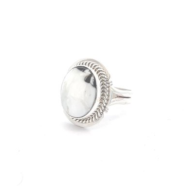 Navajo Jewelry White Buffalo Turquiose Sterling Silver Ring