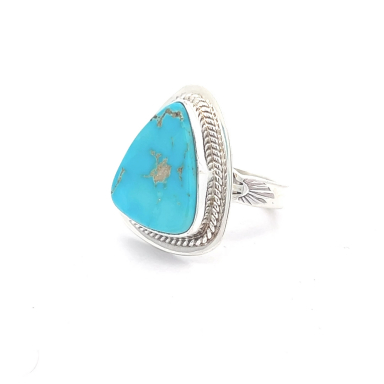 Turquoise Jewelry Genuine Kingman Turquoise Sterling Silver Ring