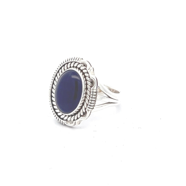 Artie Yellowhorse Genuine Blue Lapis Sterling Silver Navajo  Ring