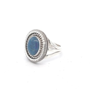 Artie Yellowhorse Genuine Denim Lapis Sterling Silver Ring
