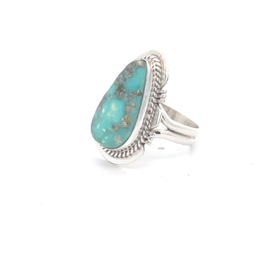 Genuine Kingman Turquoise Sterling Silver Ring