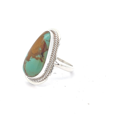 Genuine Sierra Nevada Mine Turquoise Sterling Silver Ring