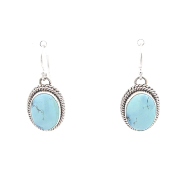 Artie Yellowhorse Jewelry Genuine Golden Hill Turquoise Sterling Silver Earrings