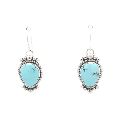 Artie Yellowhorse Jewelry Genuine Golden Hill Turquoise Sterling Silver Earrings