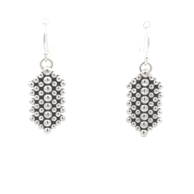 Artie Yellowhorse Sterling Silver Bead Design Earrings