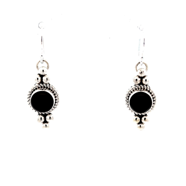 Artie Yellowhorse Genuine Black Onyx Sterling Silver Navajo Earrings
